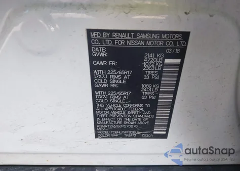 2018 Nissan Rogue S from USA, damaged, VIN KNMAT2MV0JP570876